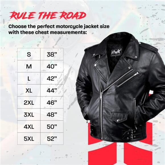 Leather Motorcycle Jacket for Men Ultra Comfy Vintage Style Genuine Black - Picture 7 of 8